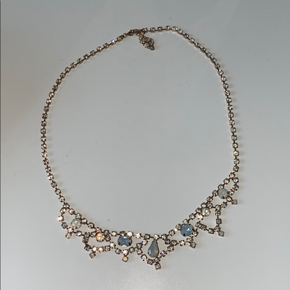 Silver stones necklace